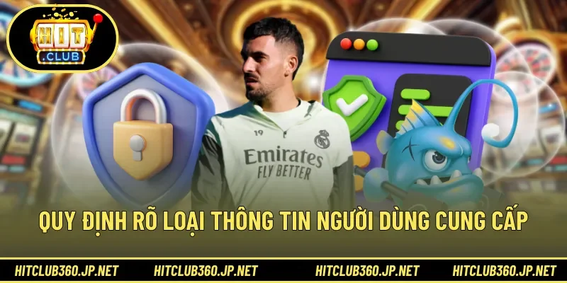 Quy định rõ loại thông tin người dùng cung cấp
